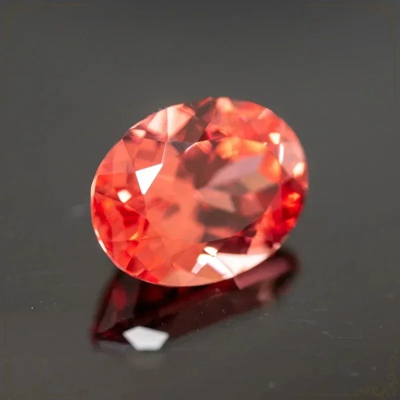 

Lab Grown Padparadscha Fire Lotus Color Oval Shaped Advanced Charms Jewelry Rings Earrings Making With AGL Certificate