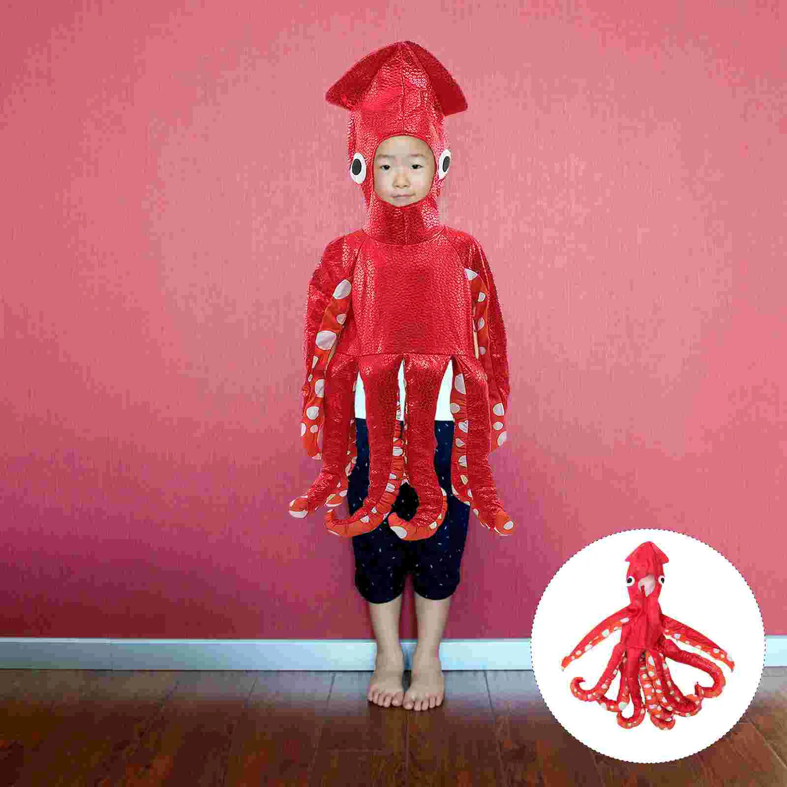 

Performance Costume Squid One-Piece Child Halloween Costumes Polyester Kids Dress Up