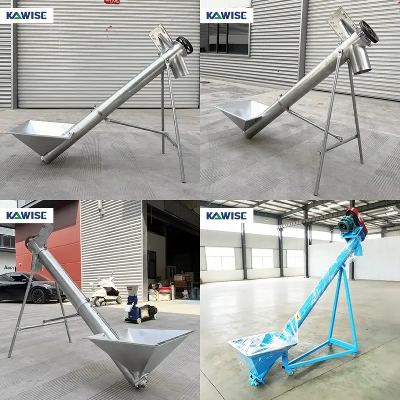 Inclined Screw Feeder for Powder Granule Feed Loading and Equipment Connection Use