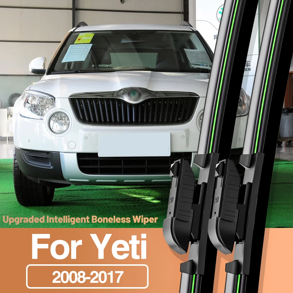 

2x For Skoda Yeti 2008-2017 Front Windshield Wiper Blades Windscreen Window Accessories 2009 2010 2011 2012 2013 2014 2015 2016