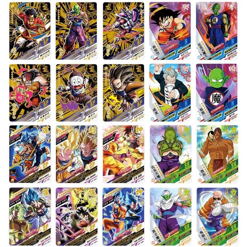 Dragon Ball Cards Shiny Son Goku Saiyan Vegeta Anime Trading Battle Booster Box Game Children Collection Card Gift Toy