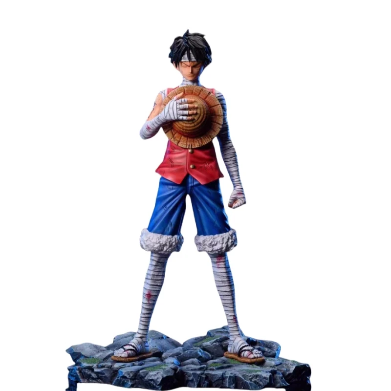 1/6 29Cm Resin Dream Studio Gk One Piece Bandage Monkey D. Luffy Anime Action Figure Statue Ornament Model Garage Kit Toys