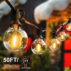 G40 LED Globe String Light, luzes ao ar livre, guirlandas de jardim, casamento retro, decoração do quintal, luz do pátio