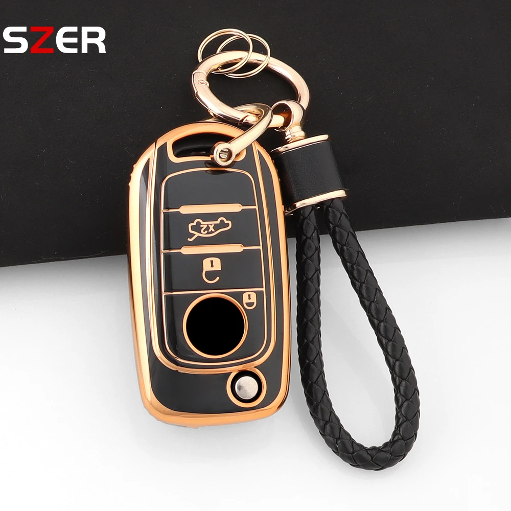 Funda de TPU de moda con 3 botones para llave FIAT Tipo Toro Freedom 500X Doblo Argo Nuovo Grazie, carcasa para mando a distancia, llavero