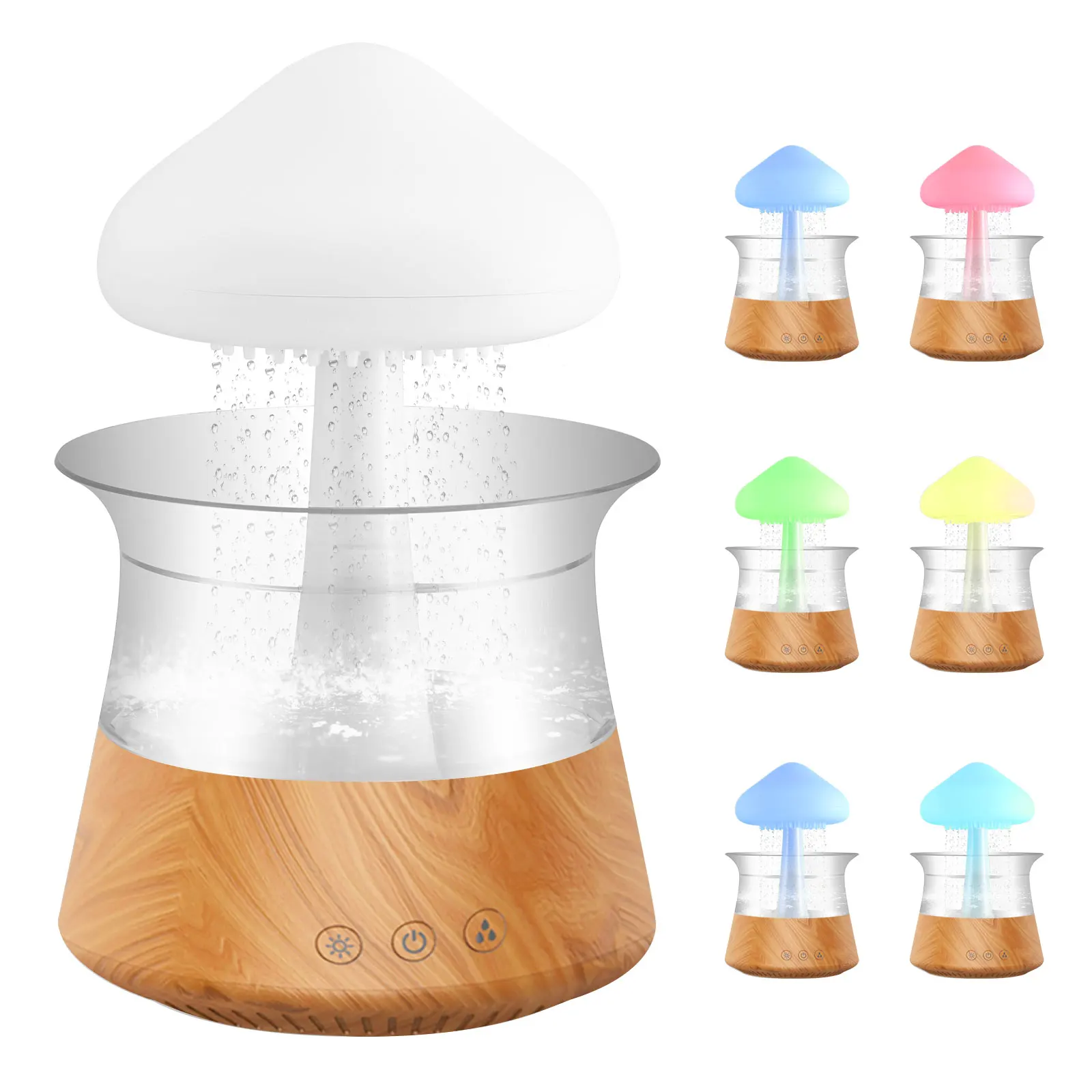 Rain Cloud Humidifier Aromatherapy Essential Oil Diffuser Night Light with 7 Color 3 Rain Mist Modes for Office Home Lovers Gift