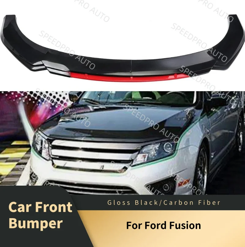 

Car Front Bumper Lip Spoiler Lower Splitter For Ford Fusion Auto Diffuser Trim Scratch Protector Body Kit Black