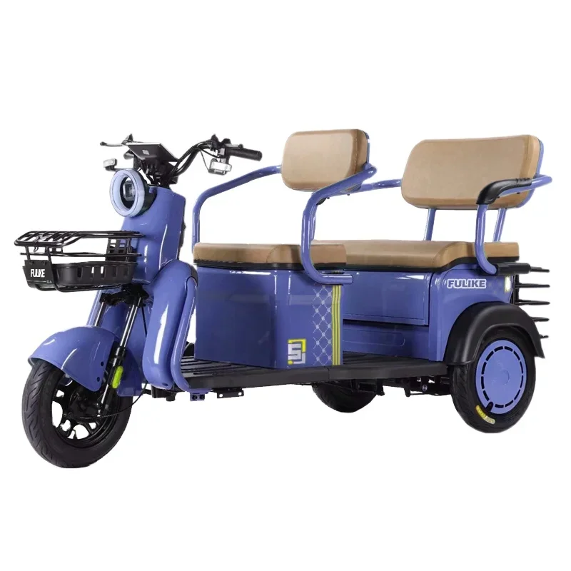 

FULIKE 800W 3-Wheel Electric Tricycle Scooter CE Certified Steel Material 2 Seat Open Body Type Motorized Adults Wholesale