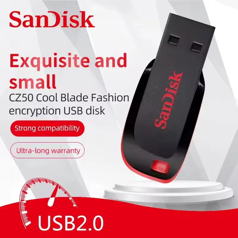 الأصلي SanDisk CZ50 محرك فلاش USB 16GB 32GB 64GB 128GB USB2.0 بندريف ذاكرة عصا صغيرة U القرص القلم محرك لأجهزة الكمبيوتر المحمول سطح المكتب