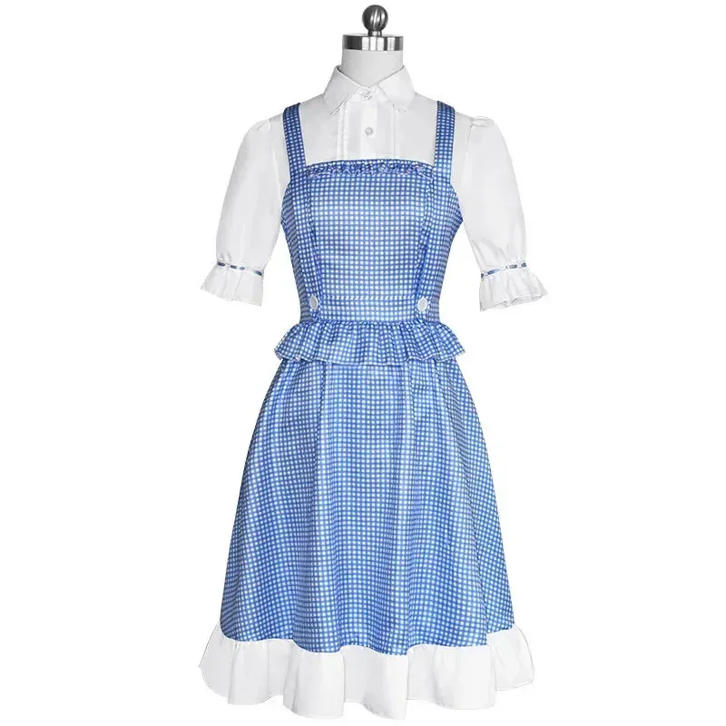 

Game Characters Little Girl Dorothy Easter Cosplay Onesie Baby Clothes Cotton Jumpsuit Blue Plaid Slip Dressb;4.f'7;j,3'