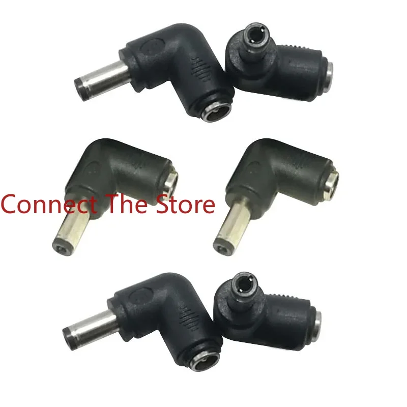 

5PCS DC Right-angle Adapter 5.5 * 2.1 Female To 2.5 Male Tuning Fork DC5521 5525
