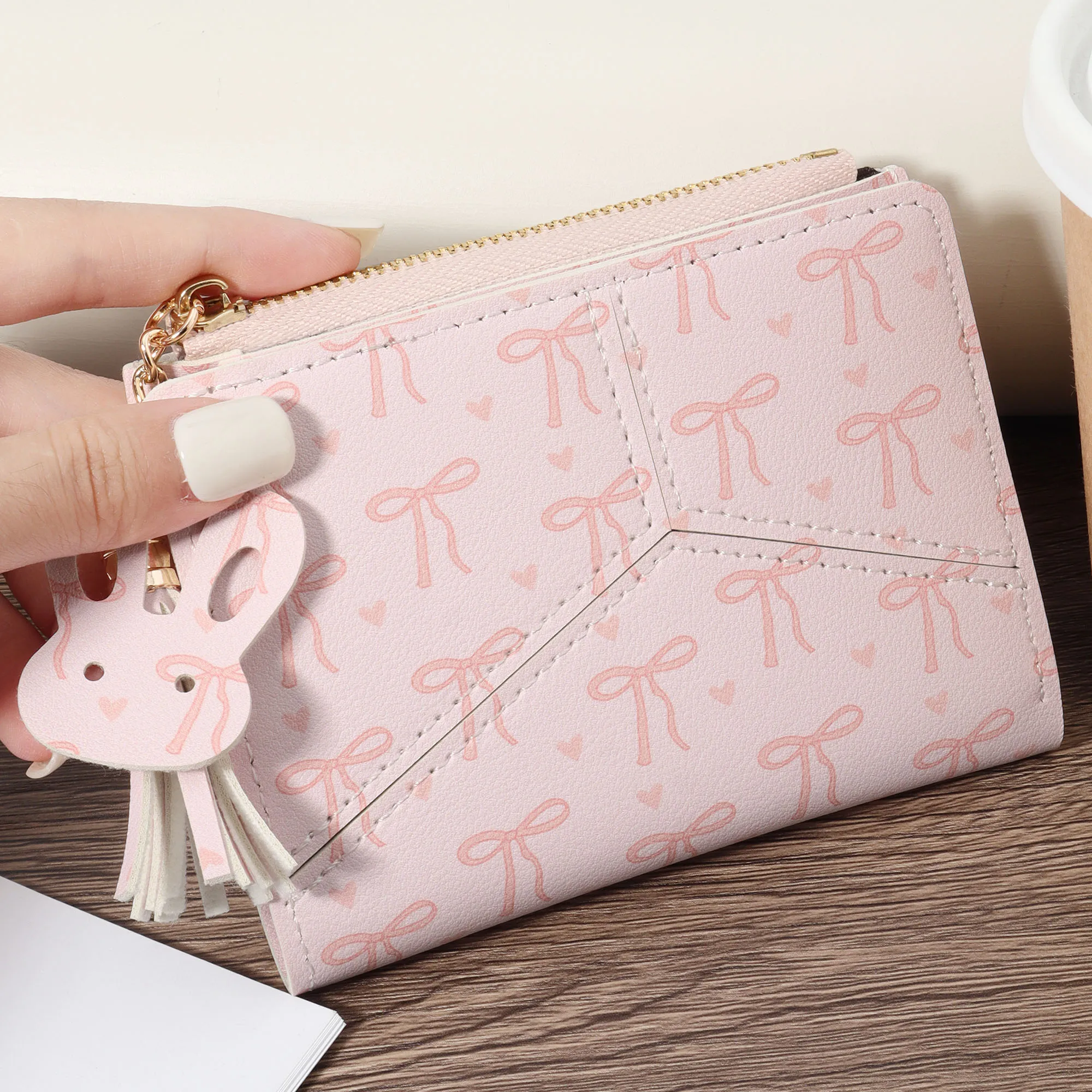 

Women's Multifunctional Short High-Quality Credit Card Storage Bag, Simple And Casual Multifunctional Card Holder, Decorative Mu