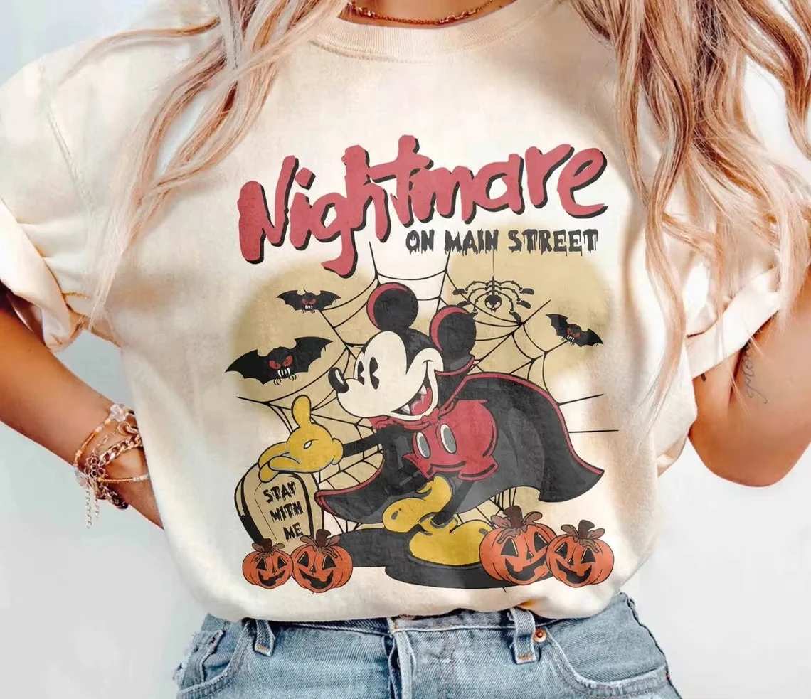 Vintage Retro Mickey Halloween Shirt Disney Halloween 2025 Shirt Halloween Party Shirt Disneyland Shirt Spooky Season Shirt