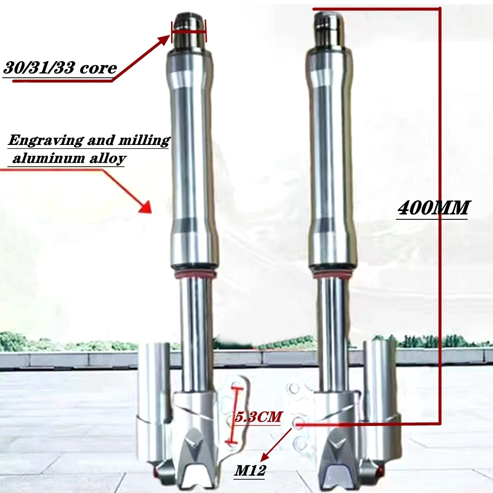 30/31/33 core 380/400mm Motorrad Gabel Invertiert Vorne Stoßdämpfer Für Roller Cygnus-X RSZ FORCE Niu N1S U + B Ninebot