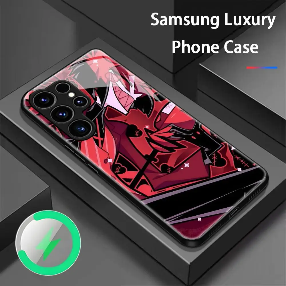 Hazbin Hotels Alastor Phone Case For Samsung S26 S25 S24 S23 S22 S21 S20 Plus Ultra Fold A Glass Magnetic Case