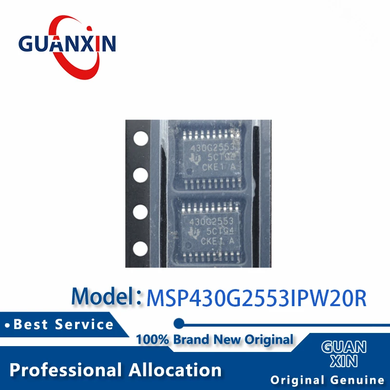 

100% New MSP430G2553IPW20R MSP430G2553IPW20 TSSOP-20 Marking 430G2553 MSP430G2553