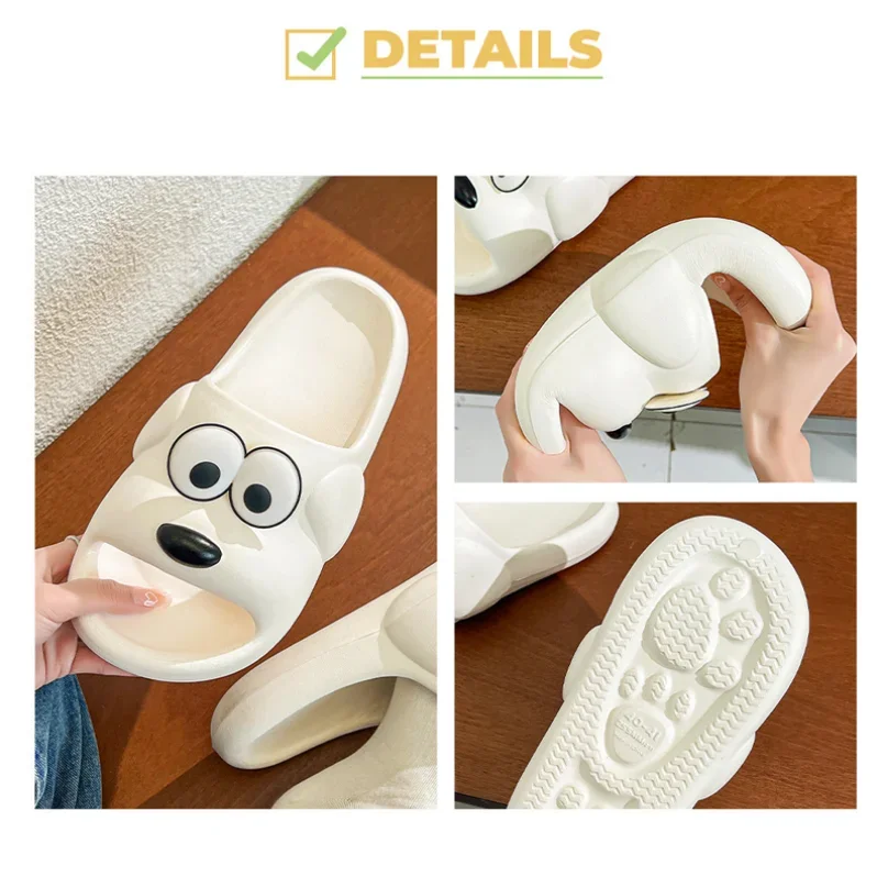 Woman Slipper Dog Puppy Cartoon Home Cloud Sandals Men Flip Flops Home Soft Sole Beach Outdoor Non Slip Shoes Slide Female Male