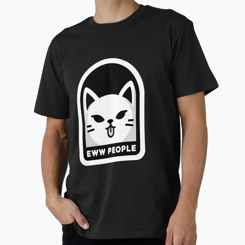 Eww People Funny Anti Social Quote Introvert Slogan Gift T shirt Short sleeve Graphic clothes 100% cotton Tee US Size Tops S-6XL