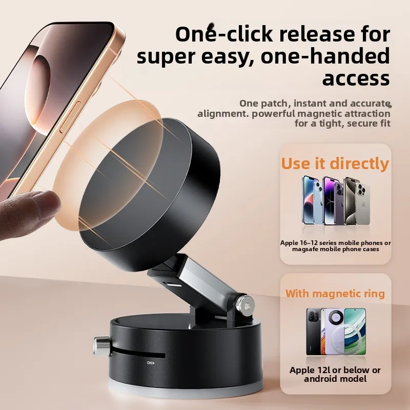 

Многофункциональный вакуумный держатель на присоске, складной стеклянный дисплей, кухонный ленивый двусторонний магнитный универсальный маленький держатель для телефона