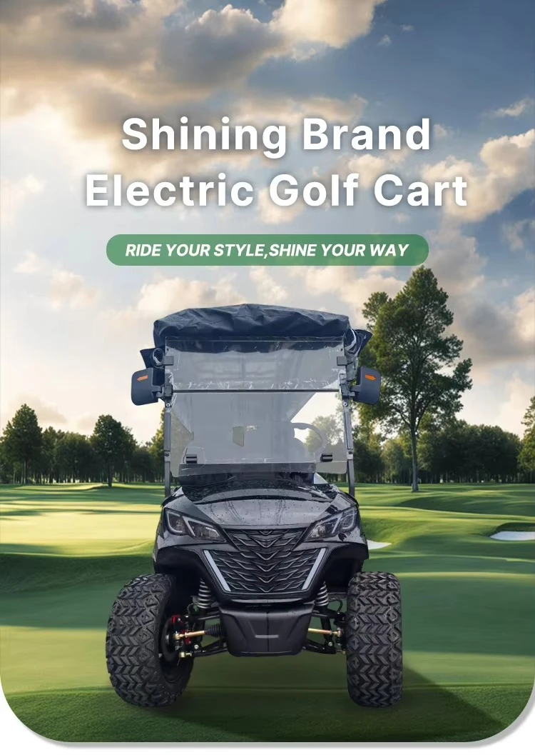 Custom  48V Lithium Battery 8-Seater Golf Cart Electric Fuel with Rain Cover