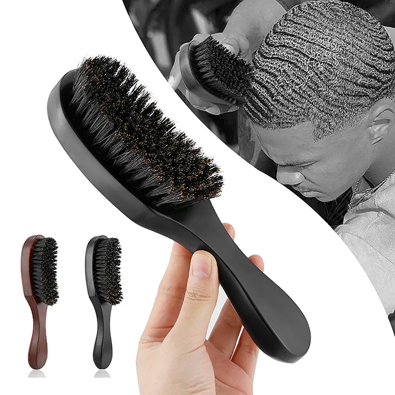 

Wood Handle Boar Bristle Cleaning Brush Hairdressing Men Beard Brush Anti Static Barber Hair Styling Comb Shaving Tools