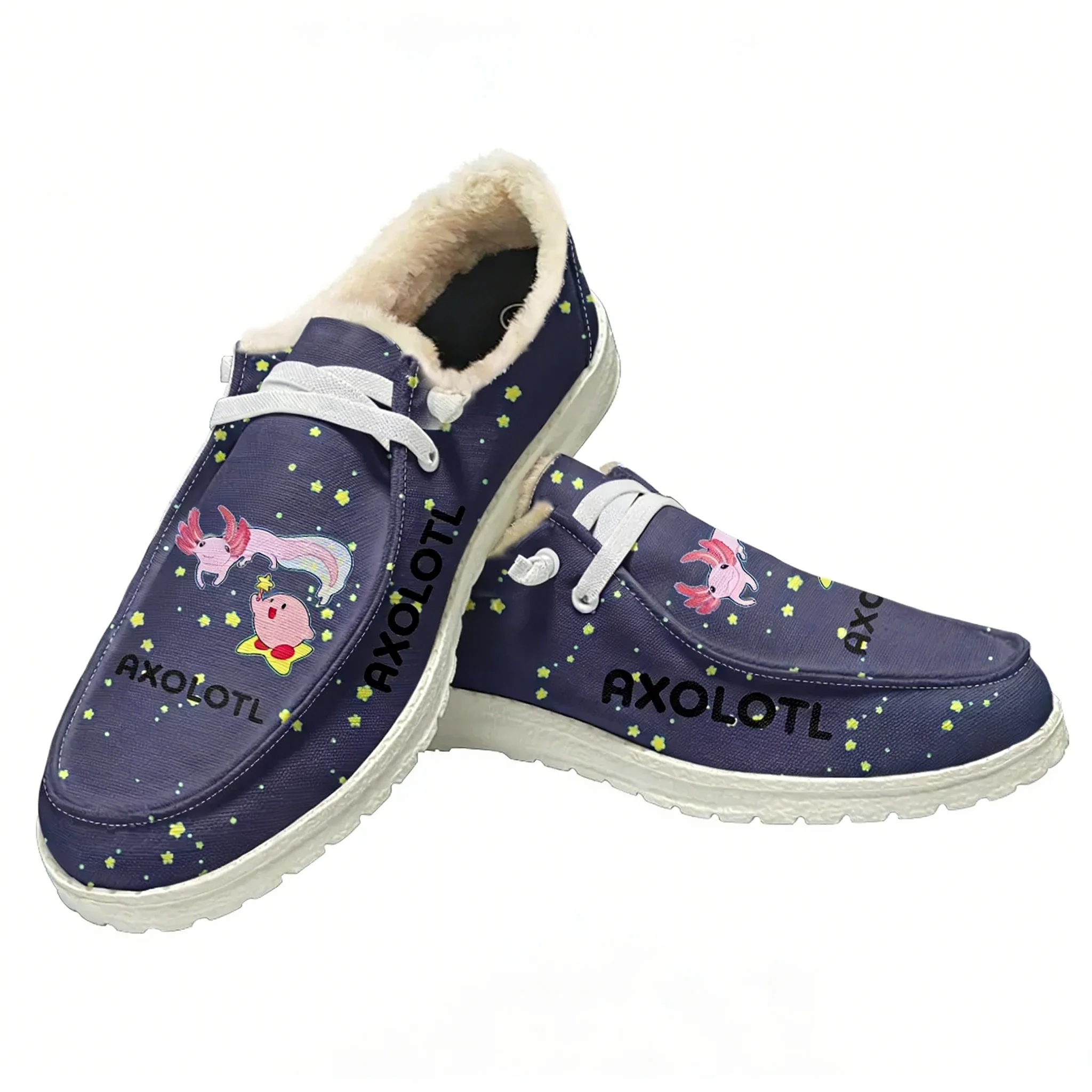 

Axolotl Plush Flat Shoe Mens Womens Teenager Warm Shoe Indoor Outdoor High Quality Fashion Lightweight Shoes Customized Footwear