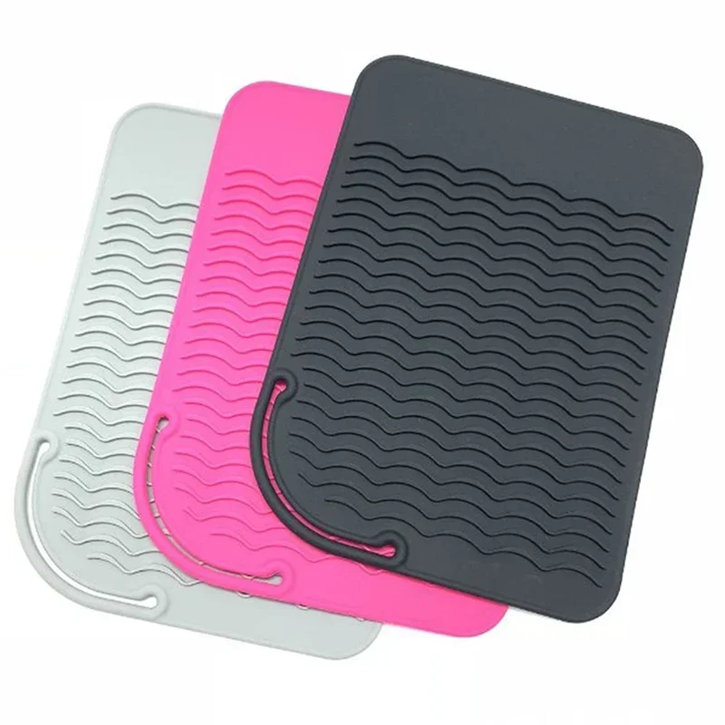 New Multifunctional Silicone Heat Resistant Pad Insulation Mat For Hair Straightener Curling Stick Curler Flat Irons