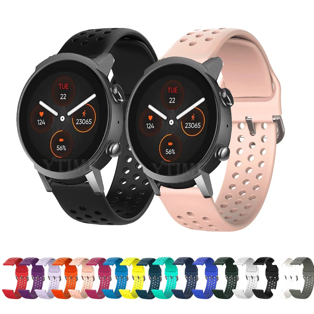 ซิลิโคน20มม.สำหรับนาฬิกา Ticwatch E3 GTH 2 E สมาร์ทนาฬิกาสายรัดข้อมือสำหรับ Haylou RS4 /RS4 plus LS02นาฬิกาสร้อยข้อมือ
