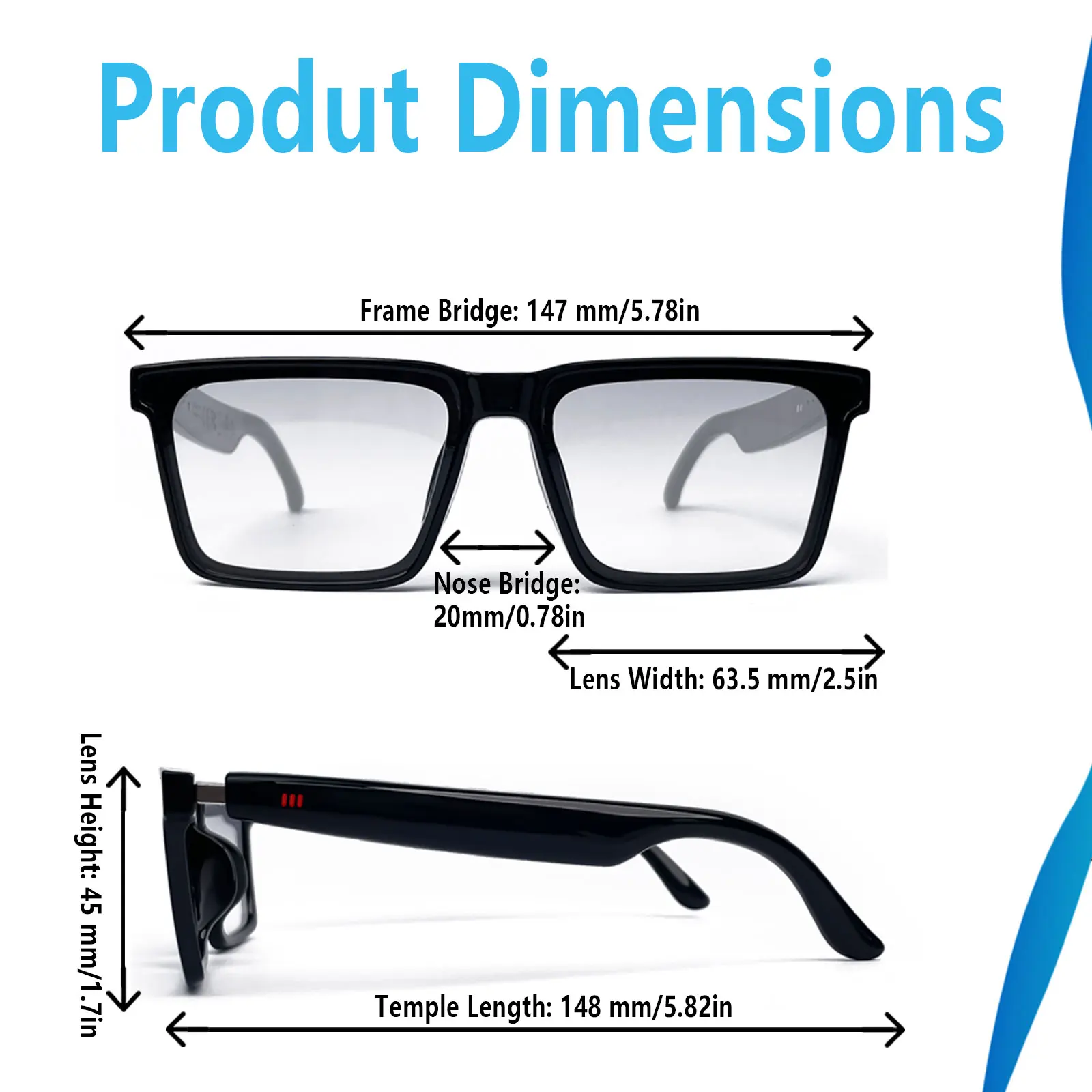 Smart Audio Glasses with Real-Time Translation Hi-Fi Music Playback Noise-Cancelling Voice Calls And Photochromic Lenses