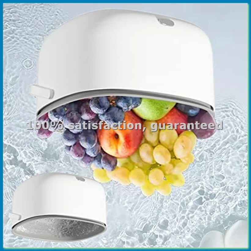 Electric Vegetable Washing Basket Kitchen Multi-Function Double-Layer Fruit and Vegetable Drainer Fruit Washing Machine-AT48