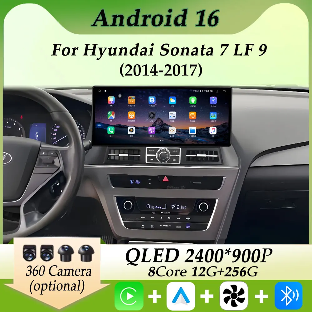 

2K Ультратонкий экран с Carplay и Android для Hyundai Sonata 7 LF 9 2014-2017: Автомобильное радио, мультимедийный плеер, DSP, стерео, GPS-навигация, Wi-Fi