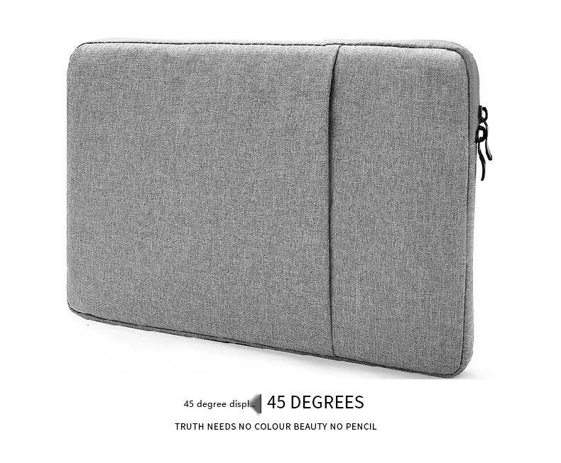 Denim-Laptop-Hülle 8-17 Zoll Schutztasche für Notebook und Tablet mit gepolstertem Innenfutter – Detail 11