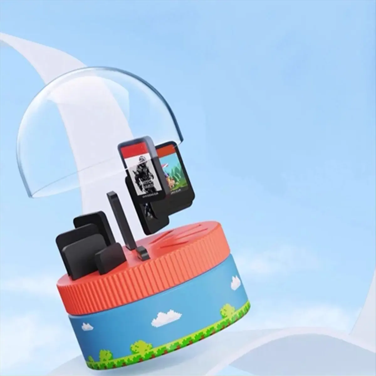 Punctual- For Switch Rotary Card Box Card Belt Storage Box OLED/Lite Card Slot Protection Box Game Card Peripheral