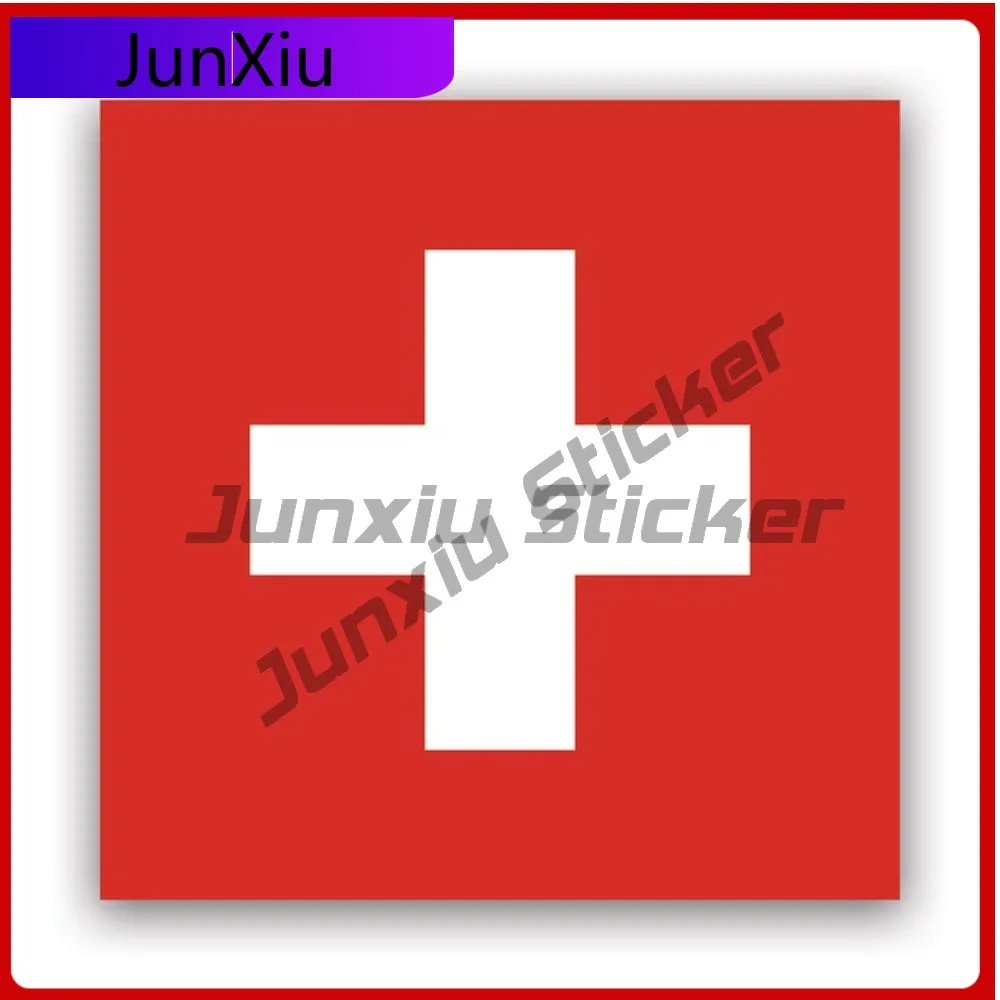 

3d Trendy Swiss Flag Sticker Uv Protected Decalsswitzerland Che Ch Decal Waterproof Sunproof Perfect For Helmet Front