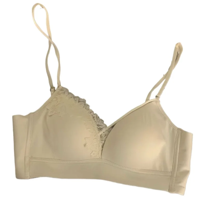 Bonnet Triangulaire Bralette Dentelle Française Femme Sans Armature Confortable Support Supérieur Sling Réglable Élégant view 5