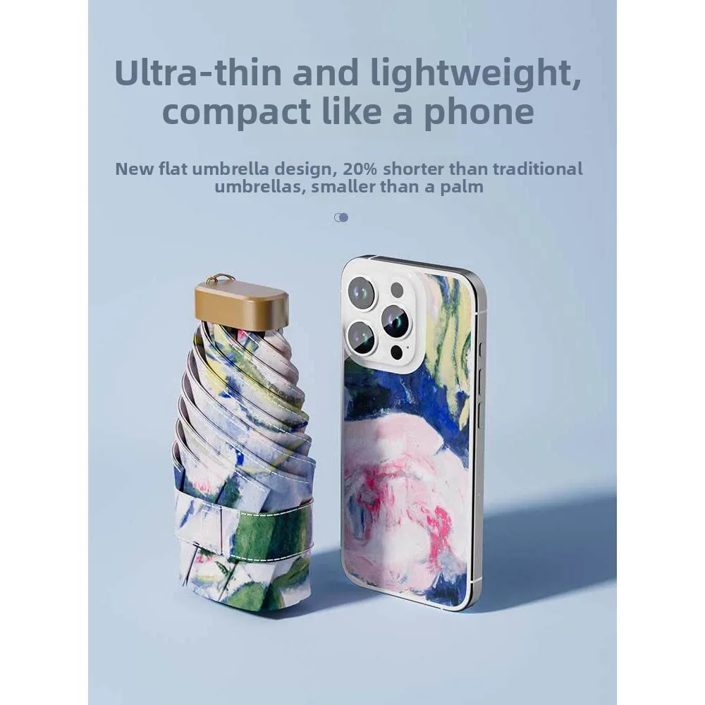 

Portable Compact Anti-Uv Women's Capsule Umbrella Super Lightweight Five-umbrella Rain Or Sun Protection Home Daily Use