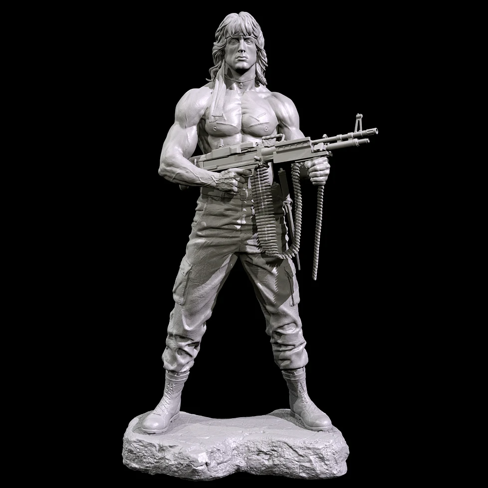 Figura de Ação em Resina FirstBlood Rambo TD71783D, Brinquedo Colecionável, Soldado de Forças Especiais, Modelos Estáticos de...