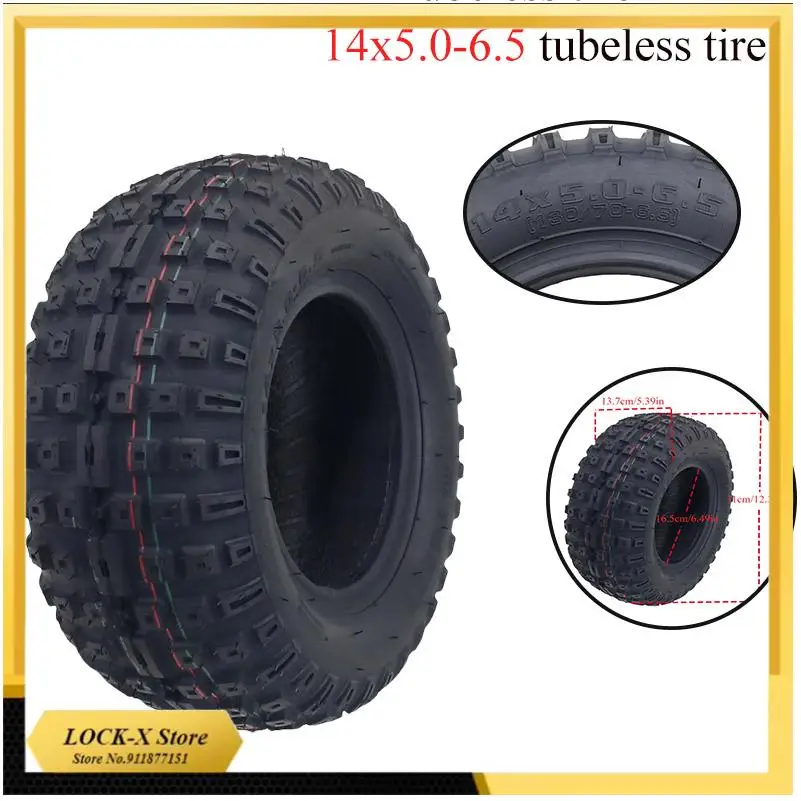 

14 Inch Electric Scooter Tubeless Tire 14X5.0-6.5 130/70-6.5 for FLJ K6 E2 K14 Replacement Parts Durable and wear-resistant