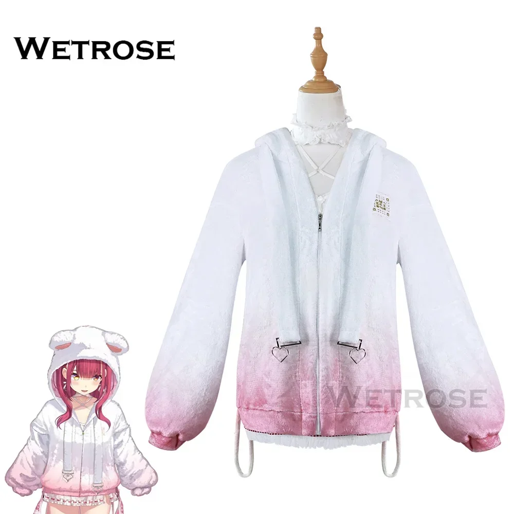 【Wetrose】 Houshou Marine New Nightwear Roomwear Birthday 2024 Hoodie Cosplay Costume Sleep Robe Outfit Hololive Holo Halloween