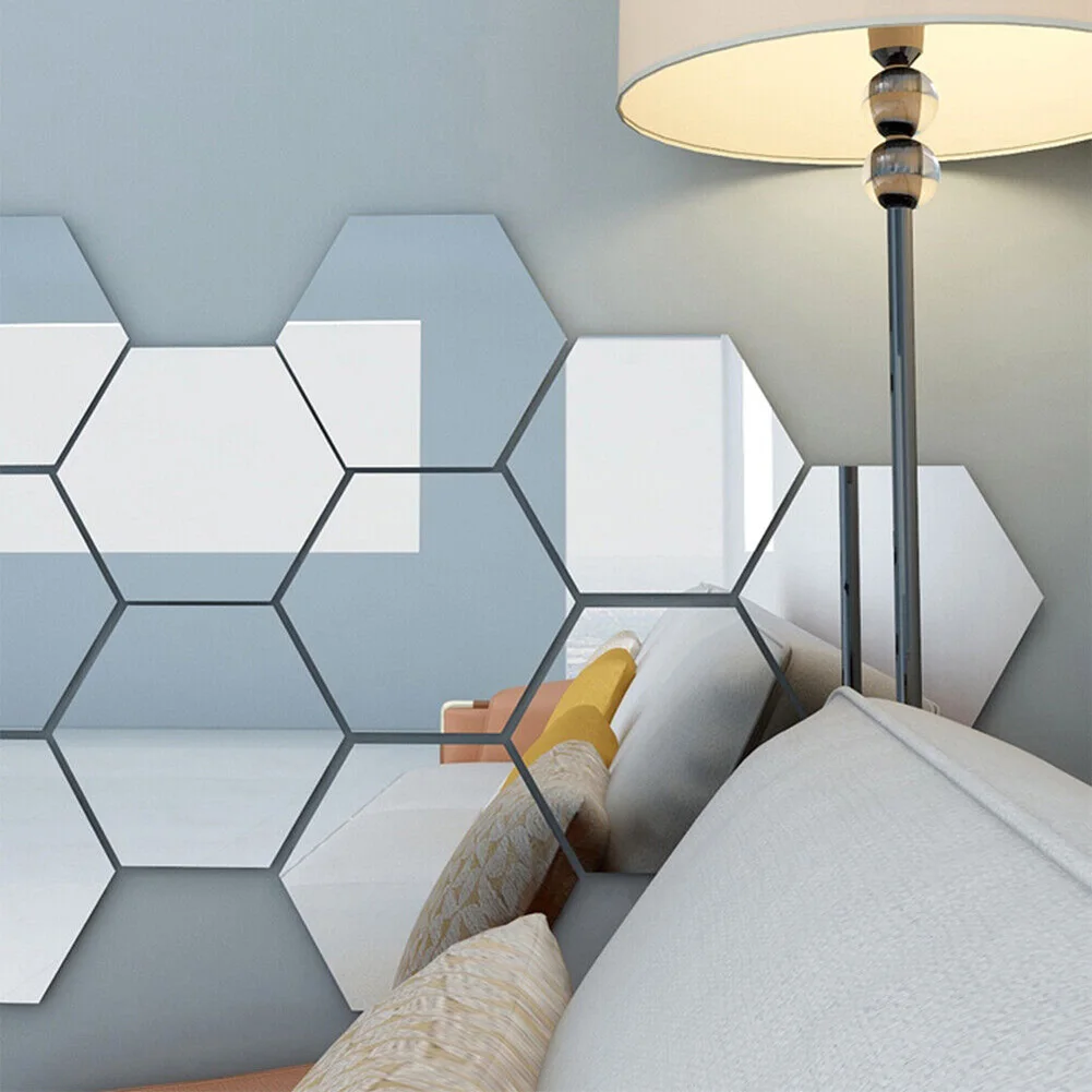 Reflective decorative wall sticker film made of PET for bathroom bedroom kitchen living room and office wall applications