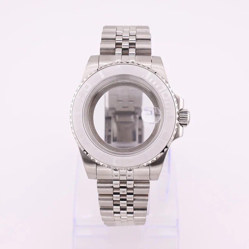 40mm 골드 서브마리너 시계 케이스, 쥬빌리 브레이슬릿, 세이코 모드 키트용 자동 남성용 손목시계 교체 부품