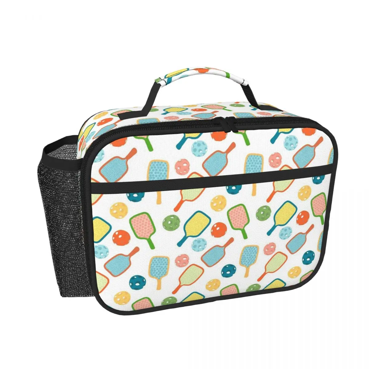 

Sunny Pickleball Pattern Insulated Lunch Bag for Women Children Portable Food Boxes Thermal Lunch Box Tote