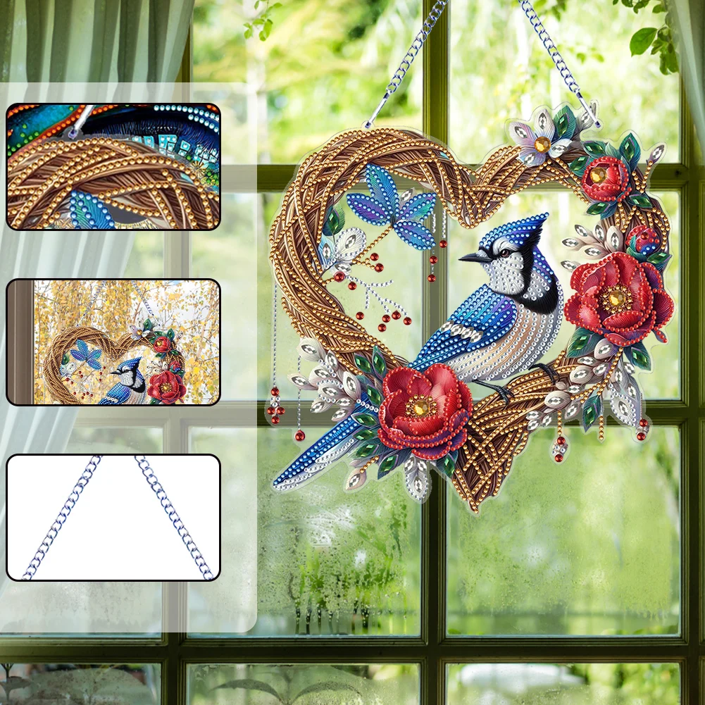 Resin Art Hanging - PET両面特殊形状可愛い動物5D DIYダイヤモンドアート壁掛け装飾ダイヤモンドペインティング壁掛け装飾寝室装飾