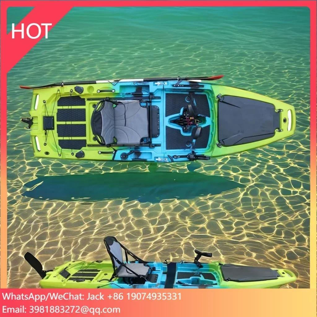 

Vicking 1-Person Modular Pedal Kayak Sit-On-Top HDPE/PE Hard Plastic Fishing Kayak With Detachable Drive System Ocean Waters