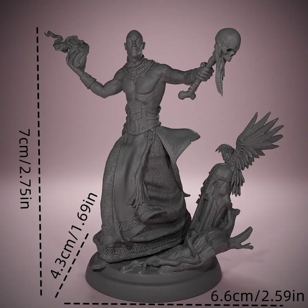 70mm White Wolf Inn Practicing 3D Printing Painting for Beginner Figurines Miniatures Decoration Crafts Gifts