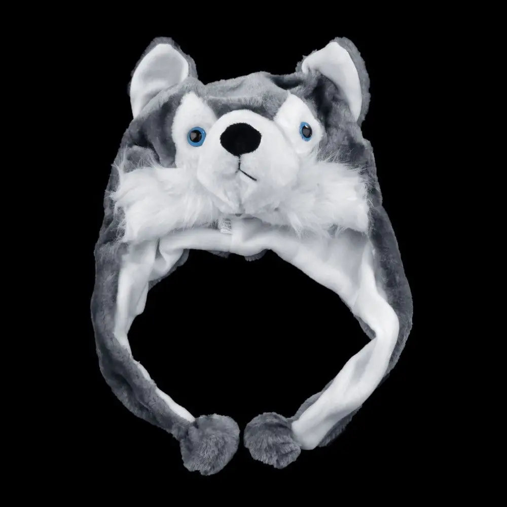Mignon mode chaud écharpe doux cache-oreilles loup chapeau chapeau mascotte Huskies chapeau jouets chapeau