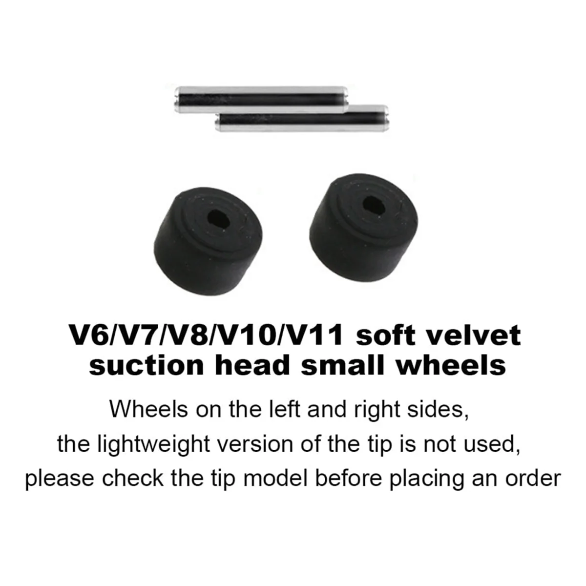 FZFZ 2 PCS Eixos e Cabeças de Rodas de Eixo Pequeno Substituição para V6 V7 V8 V10 V11 Peças de Aspirador de Pó