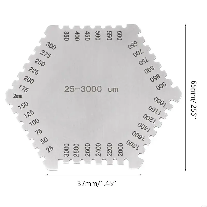 77ja sơn màng ướt độ chính xác cao Phim ướt Phim Comb Commenient thép không gỉ độ dày