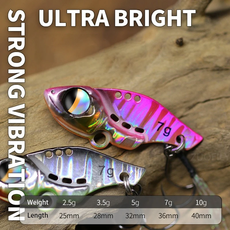 2.5 جرام 3.5 جرام 5 جرام 7 جرام 10 جرام VIB الصيد إغراء الصب الصيد المعادن تهزهز الطعوم ثلاثية الأبعاد الليزر سوبر رقيقة شفرة الاهتزاز السحر ل باس جثم #3