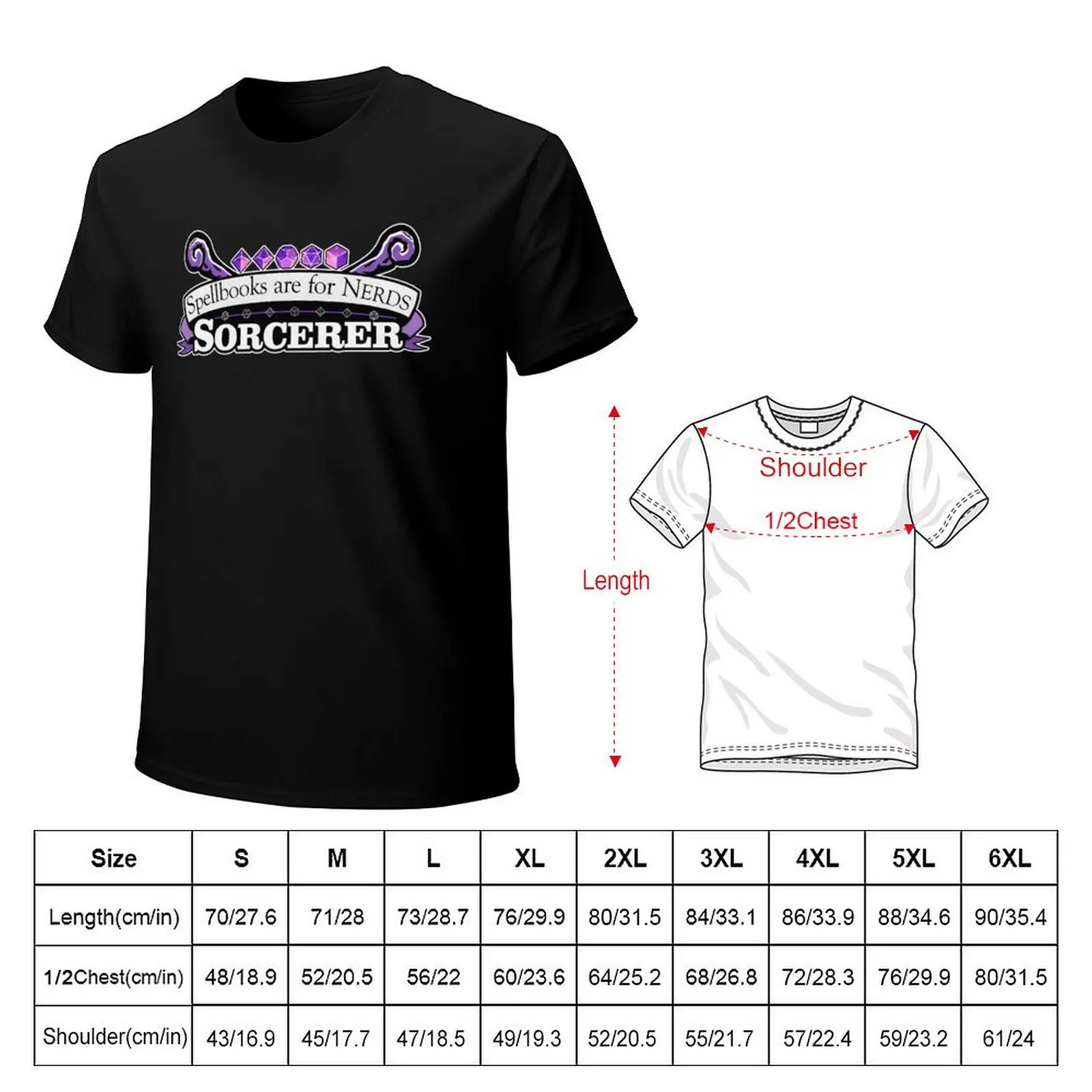 Sorcerer D&D T-Shirt Lightweight Print T-Shirt