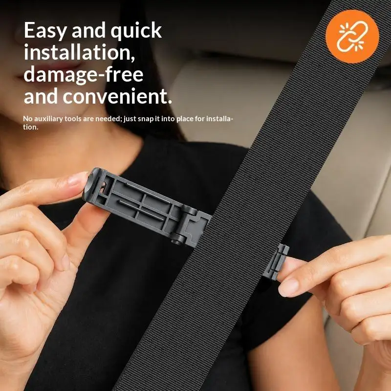 Adjustable Car Seat Belt Stopper ABS Texture Universal Seat Belt Fixing Clip Car Interior Accessories 2PCS view 3